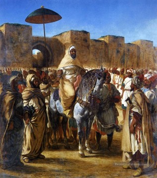 romantique romantisme Tableau Peinture - Le Sultan du Maroc et son Entourage romantique Eugène Delacroix
